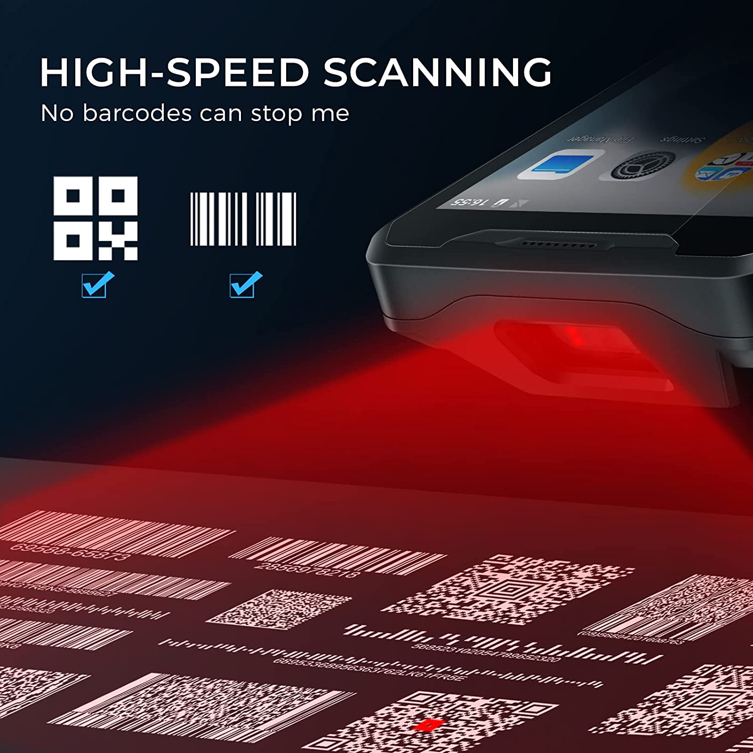 Barcode Scanner 2D - Android 9 4G Sağlam Kablosuz El