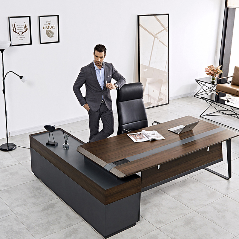 Office Tech Design - Modern Lüks Ahşap Ofis Masası Çalışma