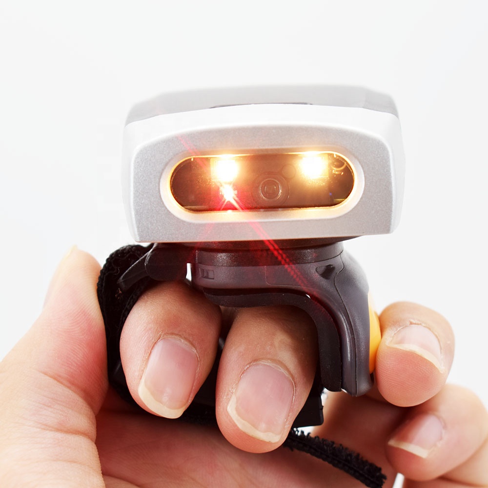 Barcode Scanner 2D - Taşınabilir Kablosuz 2D Yüzük Parmak Barkod